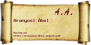 Aranyosi Ábel névjegykártya